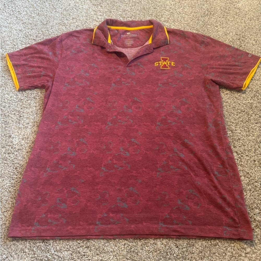 Colosseum Men’s Iowa State Cyclones Speedman Polo Shirt | Large | Red
